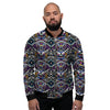 Neon Indian Aztec Triangles Abstract Geometric Art Men's Bomber Jacket-grizzshop