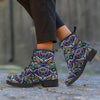 Neon Indian Aztec Triangles Abstract Geometric Art Men's Boots-grizzshop