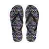 Neon Indian Aztec Triangles Abstract Geometric Art Men's Flip Flops-grizzshop