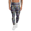 Neon Indian Aztec Triangles Abstract Geometric Art Men's Leggings-grizzshop