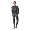 Neon Indian Aztec Triangles Abstract Geometric Art Men's Pajamas-grizzshop