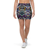 Neon Indian Aztec Triangles Abstract Geometric Art Mini Skirt-grizzshop