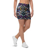 Neon Indian Aztec Triangles Abstract Geometric Art Mini Skirt-grizzshop