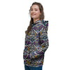 Neon Indian Aztec Triangles Abstract Geometric Art Women's Hoodie-grizzshop