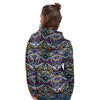 Neon Indian Aztec Triangles Abstract Geometric Art Women's Hoodie-grizzshop