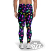 Neon Leaf Print Pattern Men's Leggings-grizzshop