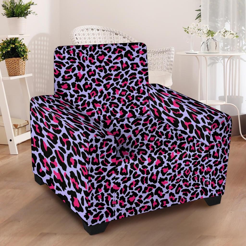 Neon Leopard Armchair Cover-grizzshop