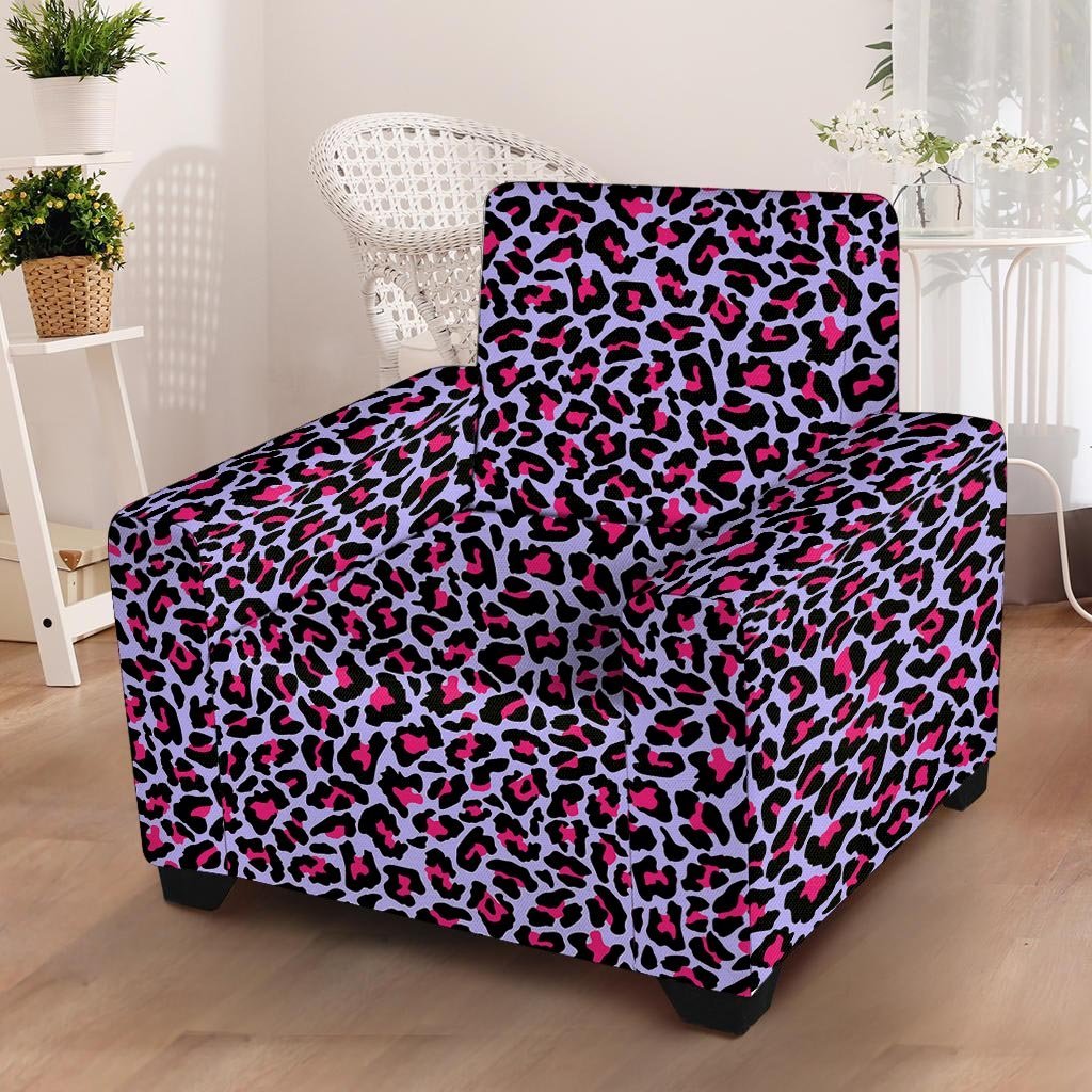 Neon Leopard Armchair Cover-grizzshop