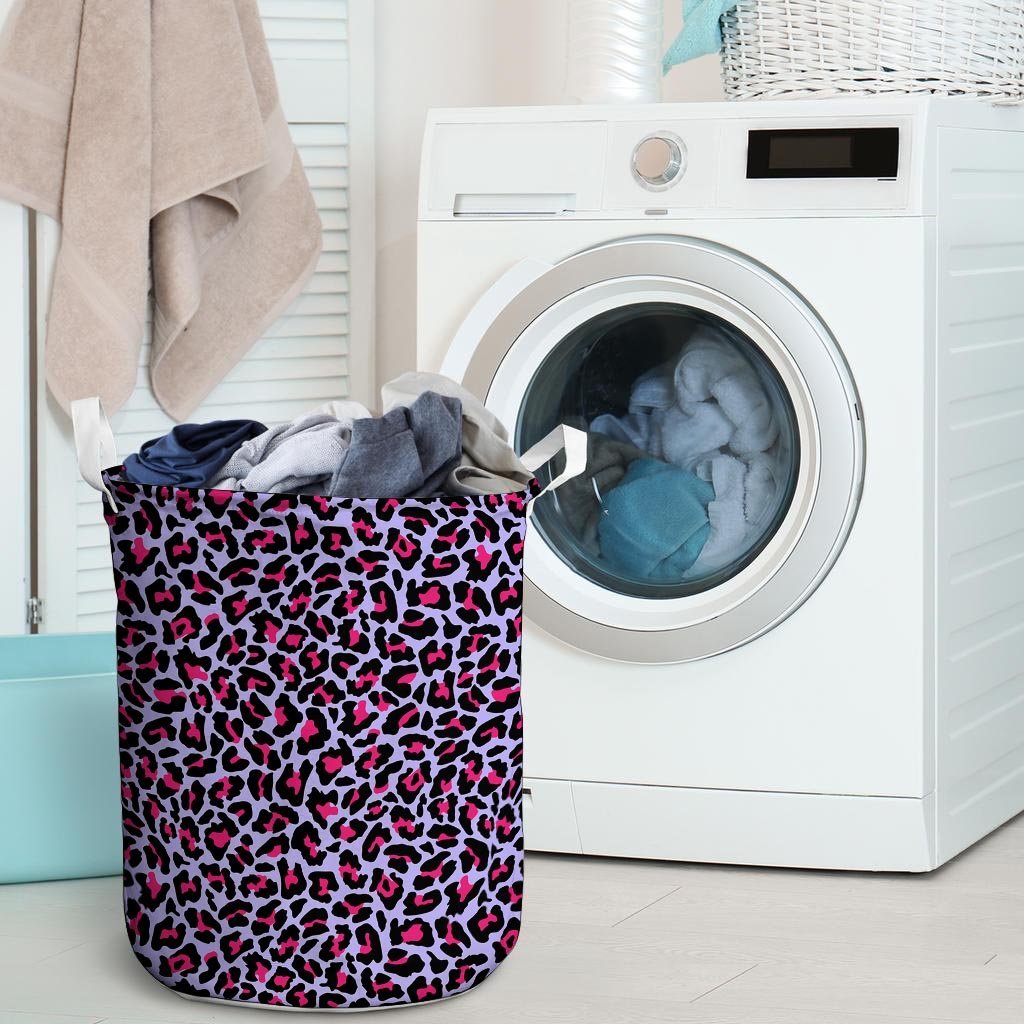 Neon Leopard Laundry Basket-grizzshop