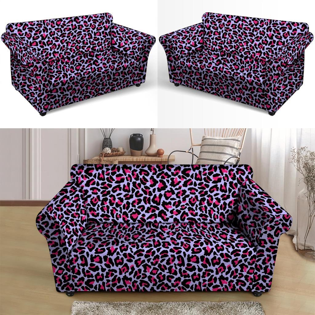 Neon Leopard Loveseat Cover-grizzshop