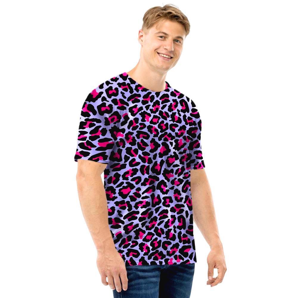 Neon Leopard Men T Shirt-grizzshop