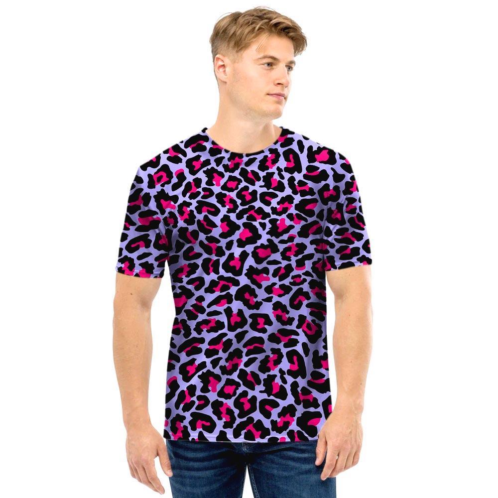 Neon Leopard Men T Shirt-grizzshop