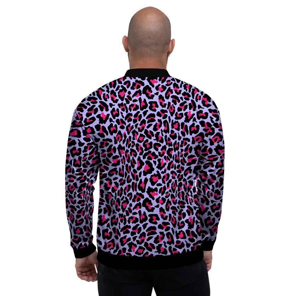 Neon Leopard Men's Bomber Jacket-grizzshop