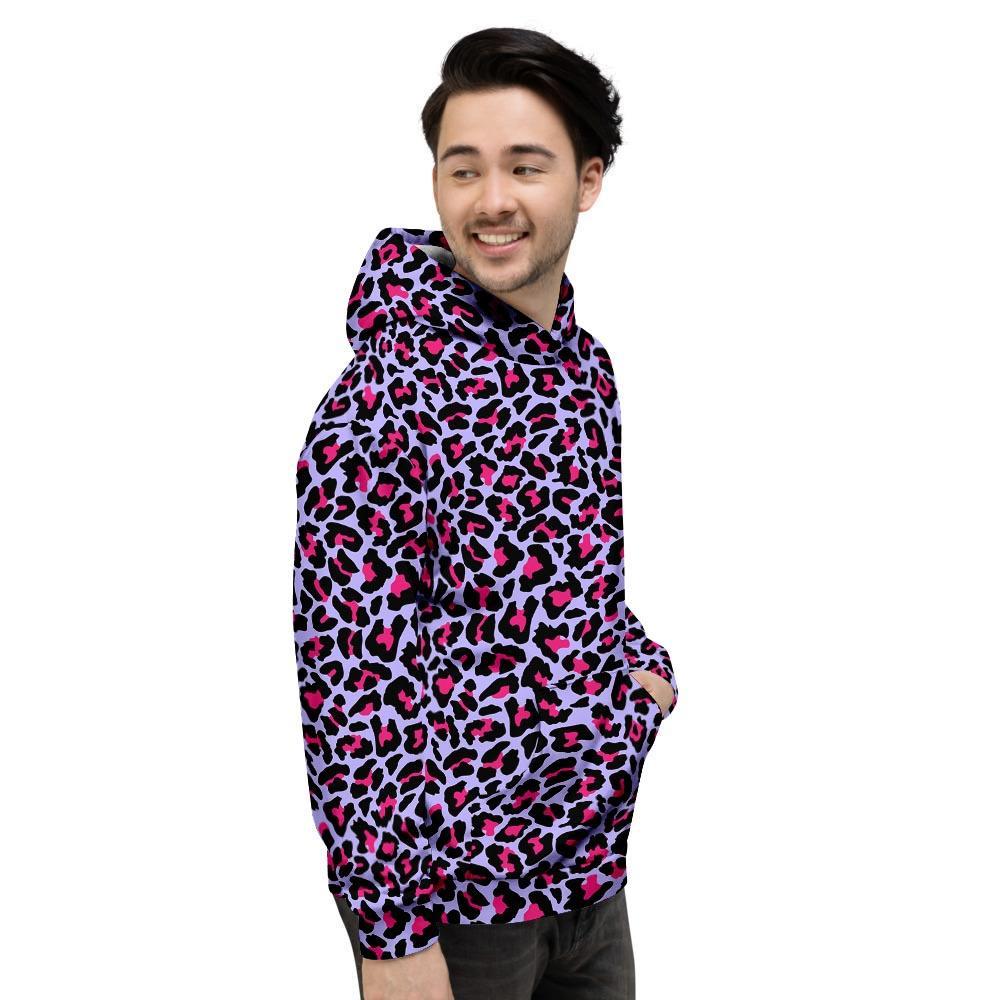 Neon Leopard Men's Hoodie-grizzshop