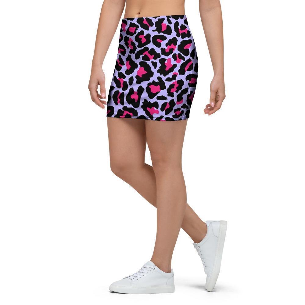 Neon Leopard Mini Skirt-grizzshop