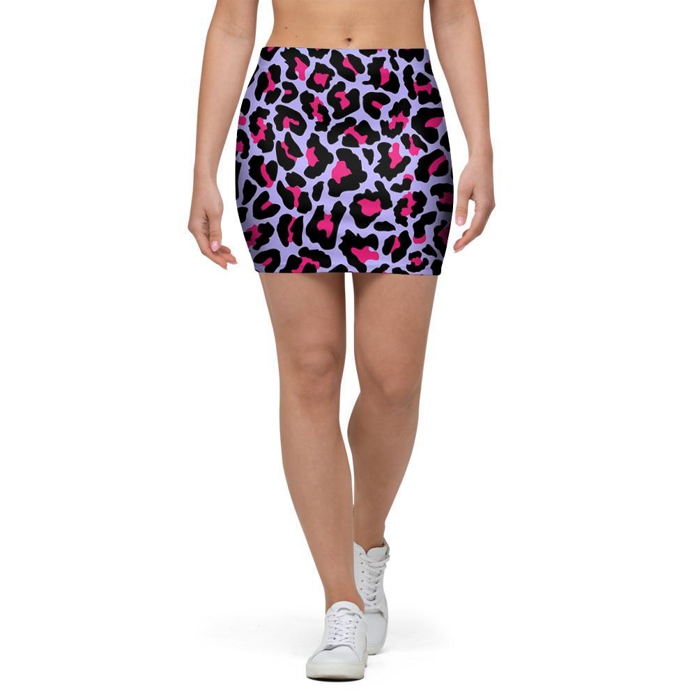 Neon Leopard Mini Skirt-grizzshop