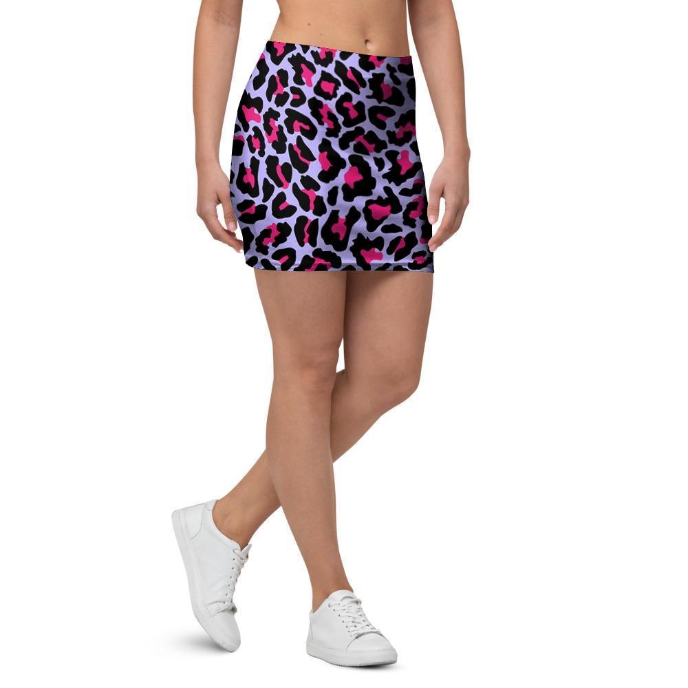 Neon Leopard Mini Skirt-grizzshop