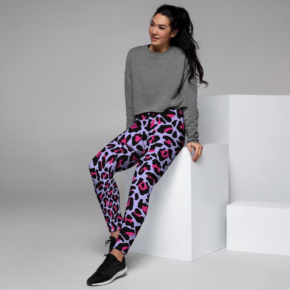 Neon Leopard Women's Joggers-grizzshop