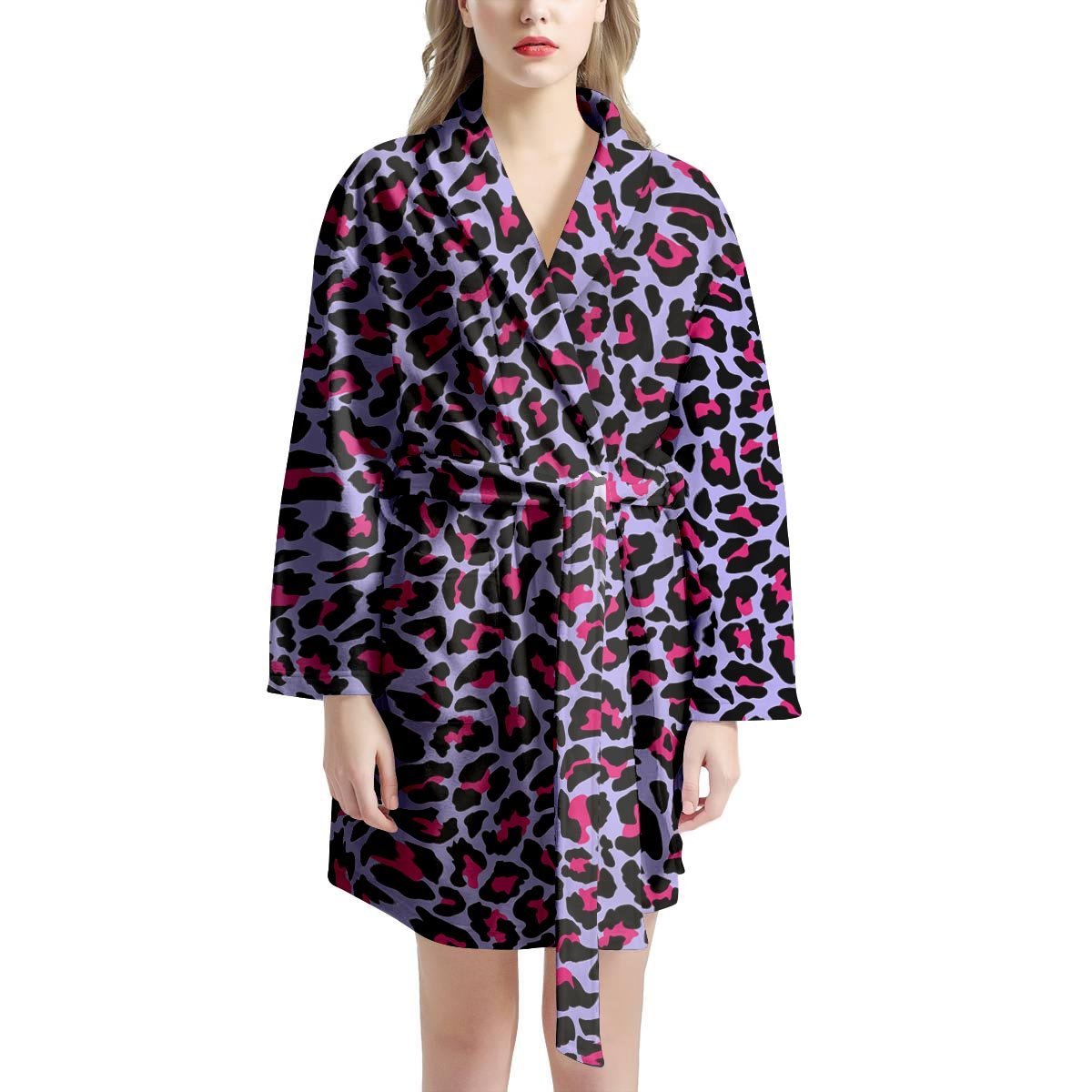 Neon Leopard Women's Robe-grizzshop