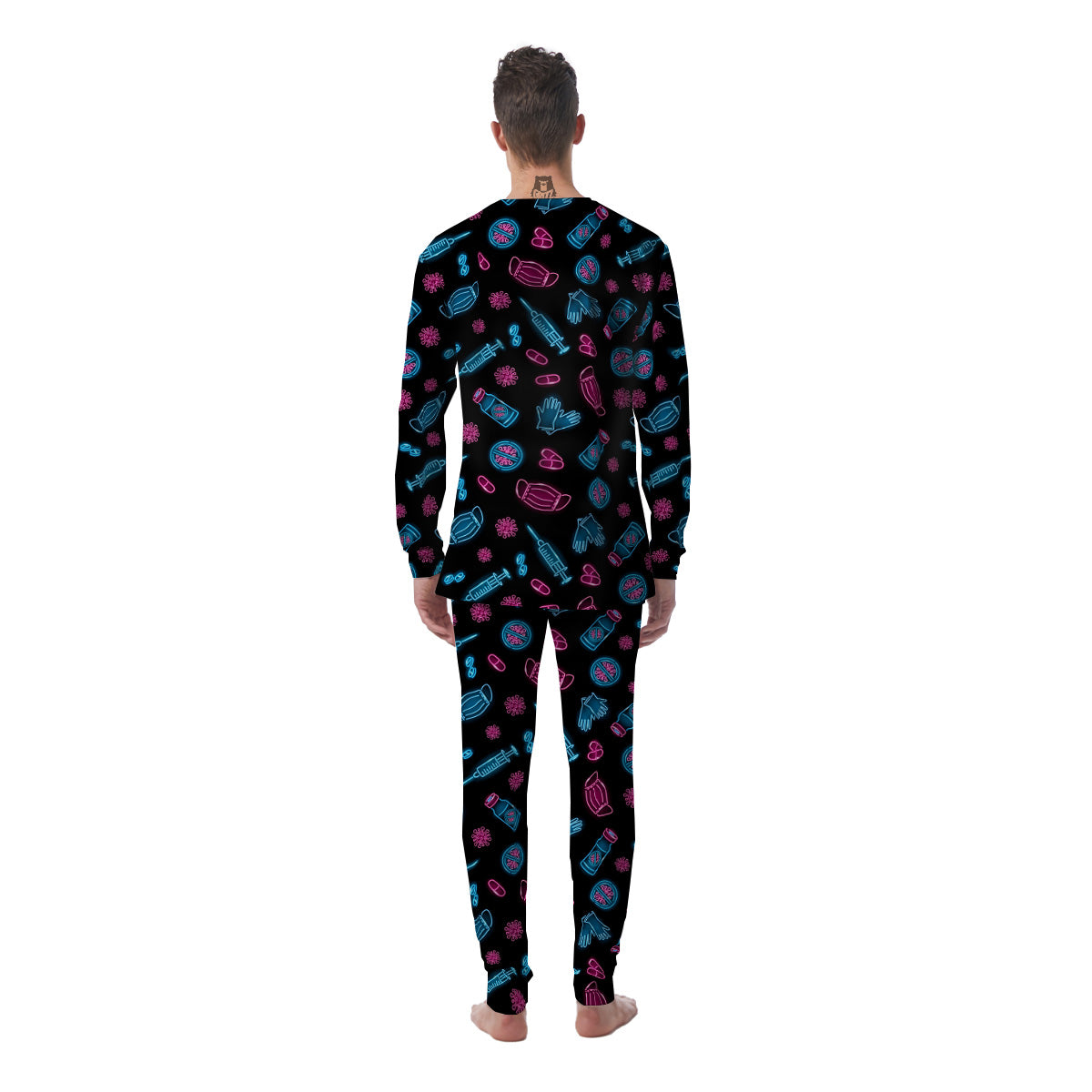 Neon Medical Equipment Print Pattern Men's Pajamas-grizzshop