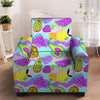 Neon Mix Fruit Pineapple Hawaiian Print Armchair Cover-grizzshop