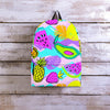 Neon Mix Fruit Pineapple Hawaiian Print Backpack-grizzshop