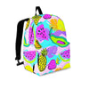 Neon Mix Fruit Pineapple Hawaiian Print Backpack-grizzshop