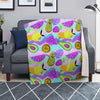 Neon Mix Fruit Pineapple Hawaiian Print Blanket-grizzshop