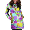 Neon Mix Fruit Pineapple Hawaiian Print Hoodie Dress-grizzshop