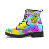 Neon Mix Fruit Pineapple Hawaiian Print Men's Boots-grizzshop