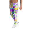 Neon Mix Fruit Pineapple Hawaiian Print Men's Leggings-grizzshop