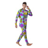 Neon Mix Fruit Pineapple Hawaiian Print Men's Pajamas-grizzshop