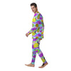 Neon Mix Fruit Pineapple Hawaiian Print Men's Pajamas-grizzshop