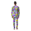 Neon Mix Fruit Pineapple Hawaiian Print Men's Pajamas-grizzshop