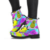 Neon Mix Fruit Pineapple Hawaiian Print Women's Boots-grizzshop