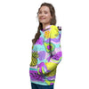 Neon Mix Fruit Pineapple Hawaiian Print Women's Hoodie-grizzshop