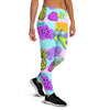 Neon Mix Fruit Pineapple Hawaiian Print Women's Joggers-grizzshop