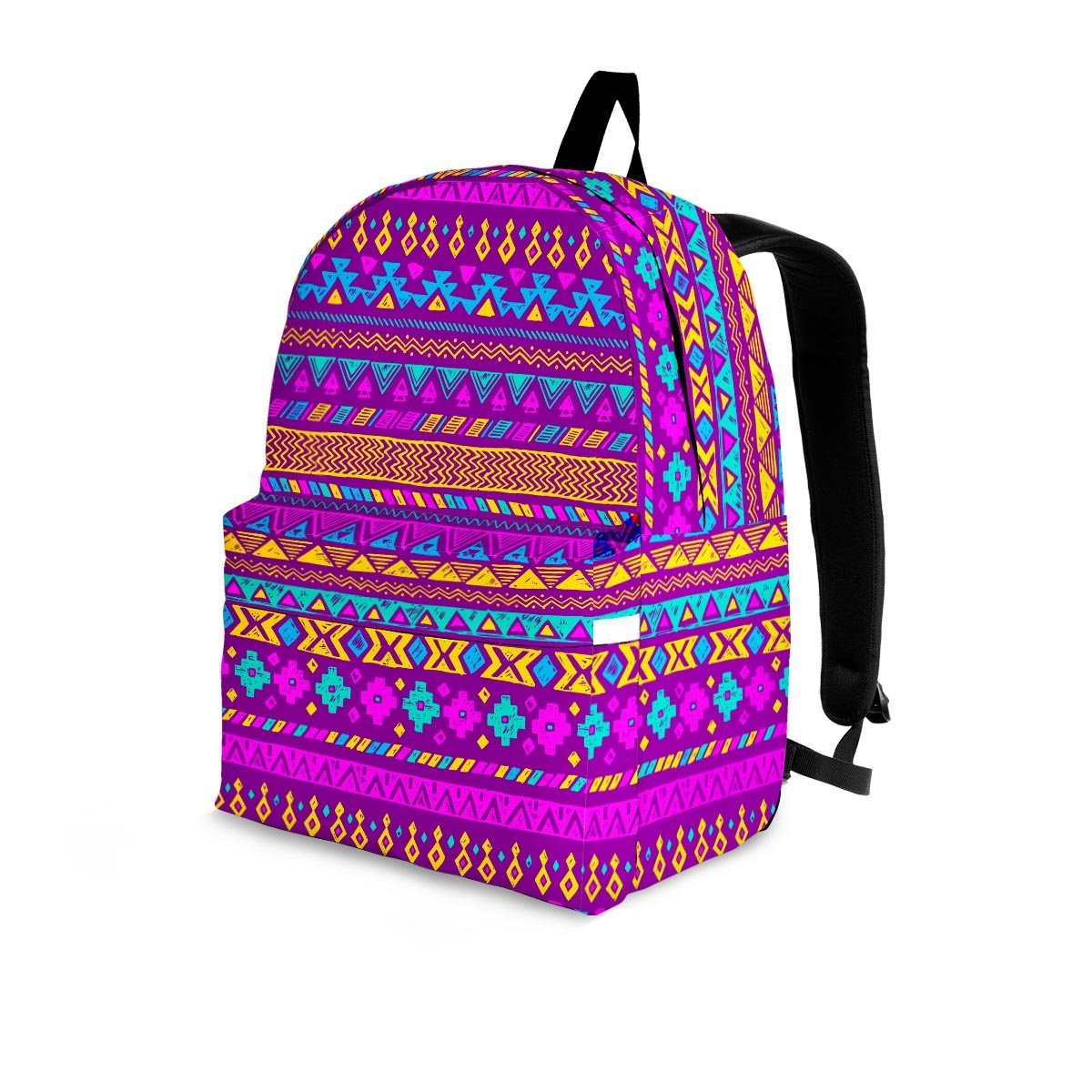 Neon Multicolor Ethic Aztec Doodle Print Backpack-grizzshop