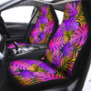 Neon Palm Leaf Edm Print Car Seat Covers-grizzshop