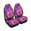 Neon Palm Leaf Edm Print Car Seat Covers-grizzshop