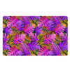 Neon Palm Leaf Edm Print Door Mat-grizzshop