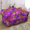 Neon Palm Leaf Edm Print Loveseat Cover-grizzshop