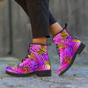 Neon Palm Leaf Edm Print Men's Boots-grizzshop