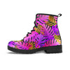 Neon Palm Leaf Edm Print Men's Boots-grizzshop