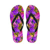 Neon Palm Leaf Edm Print Men's Flip Flops-grizzshop