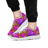 Neon Palm Leaf Edm Print Men's Sneakers-grizzshop