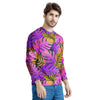 Neon Palm Leaf Edm Print Men's Sweatshirt-grizzshop