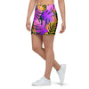 Neon Palm Leaf Edm Print Mini Skirt-grizzshop