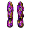 Neon Palm Leaf Edm Print Muay Thai Shin Guard-grizzshop