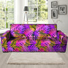 Neon Palm Leaf Edm Print Sofa Cover-grizzshop